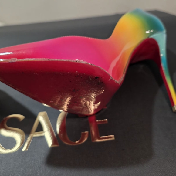 Multicolor Gradient Stiletto Heels Pigalle 100m Size 37. Comes With Box - Picture 3 of 6
